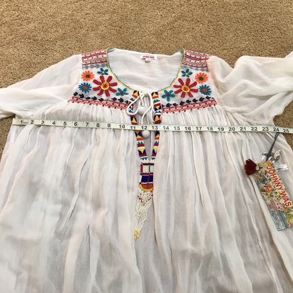 NWT! JOHNNY WAS was OS beaded aster tunic - Picture 10 of 10